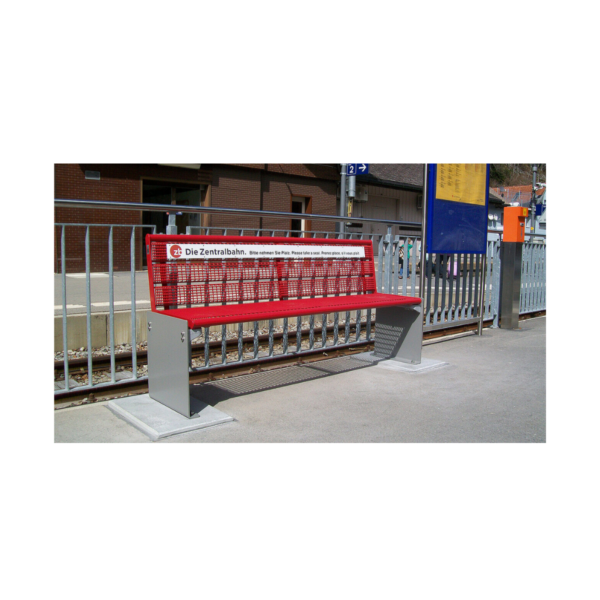 Bilde som viser Quadri benk på Zentralbahn, Sveits.